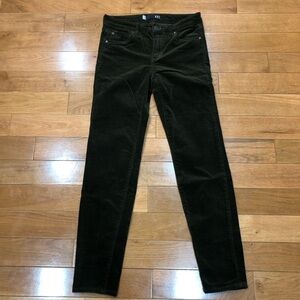 KUT Diana Skinny Dark Green Corduroy Pants Size 2